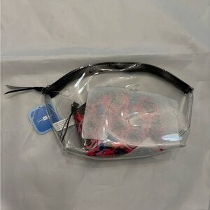 NWT Clear Makeup Travel Bag with Mini Pouch